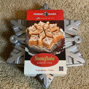 Nordic Ware Silver Snowflake Cake Mold